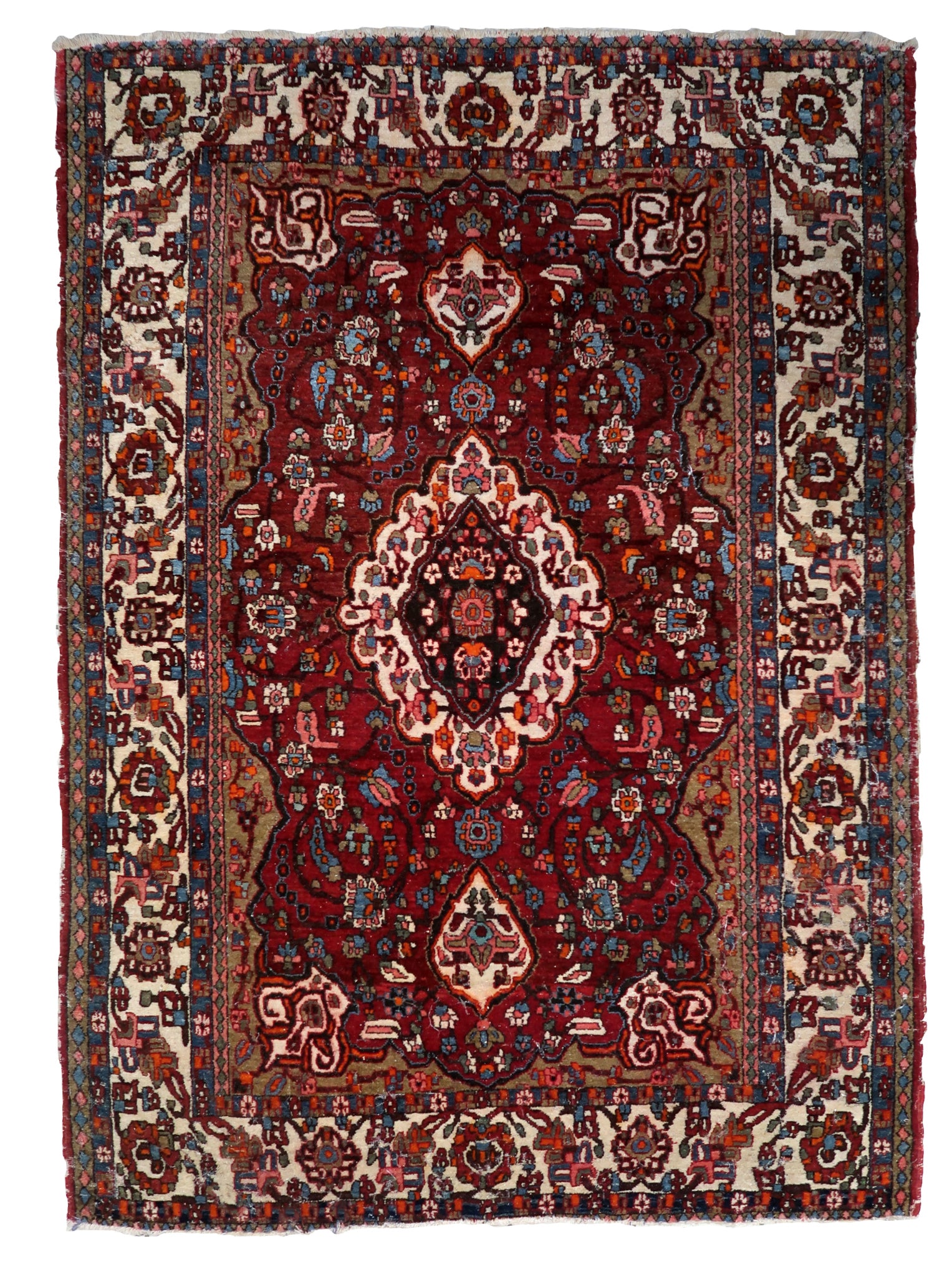 Vintage Mahal Rug - Handmade 1950s Persian-Style Wool Carpet – One ...