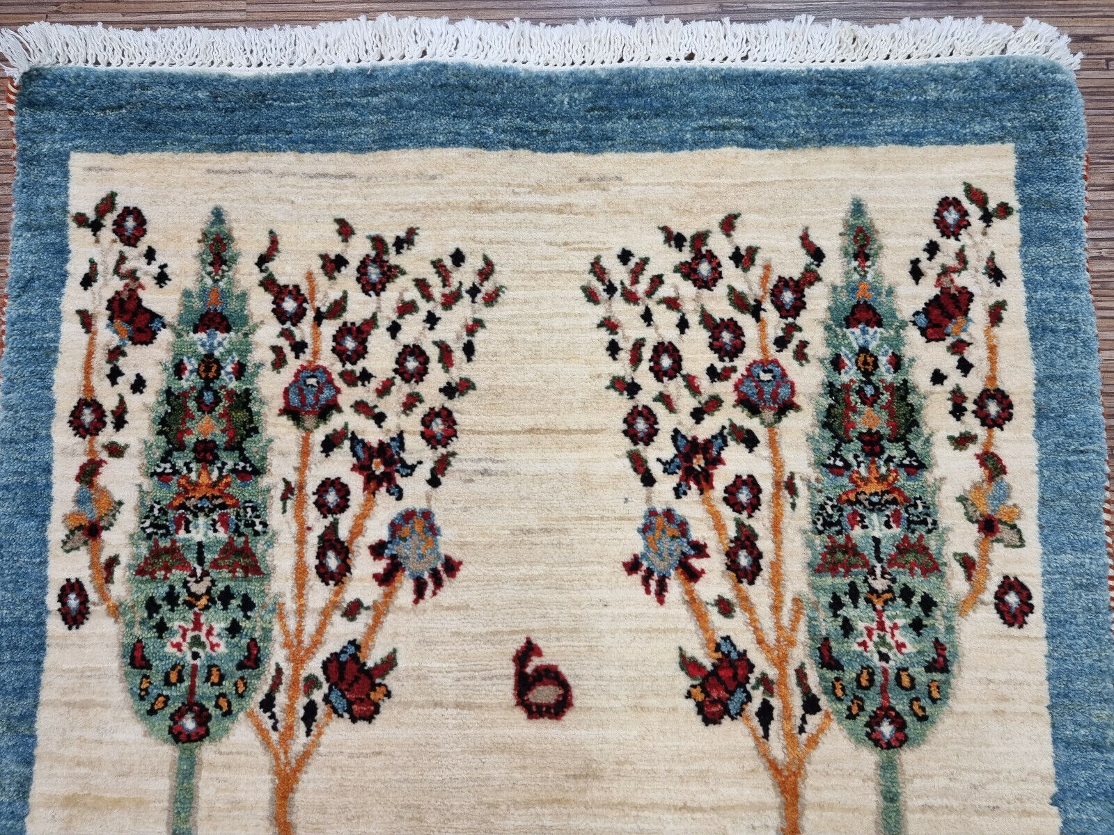 Persian Gabbeh rug with cotton foundation
