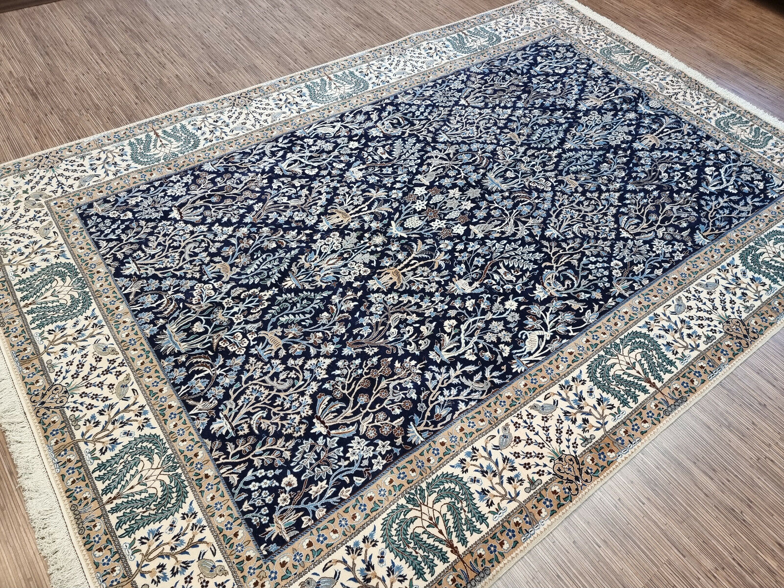 Vintage Persian Nain 301x205 cm carpet
