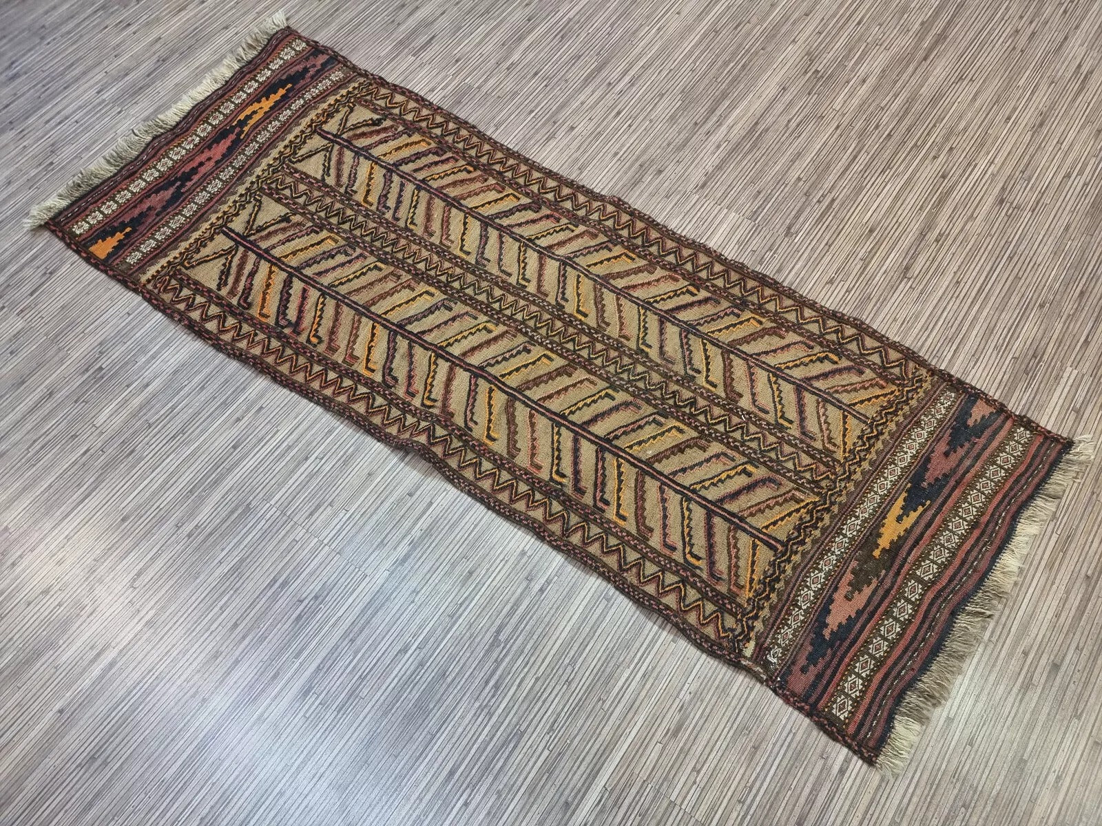 Afghan Rug Displayed in Hallway

