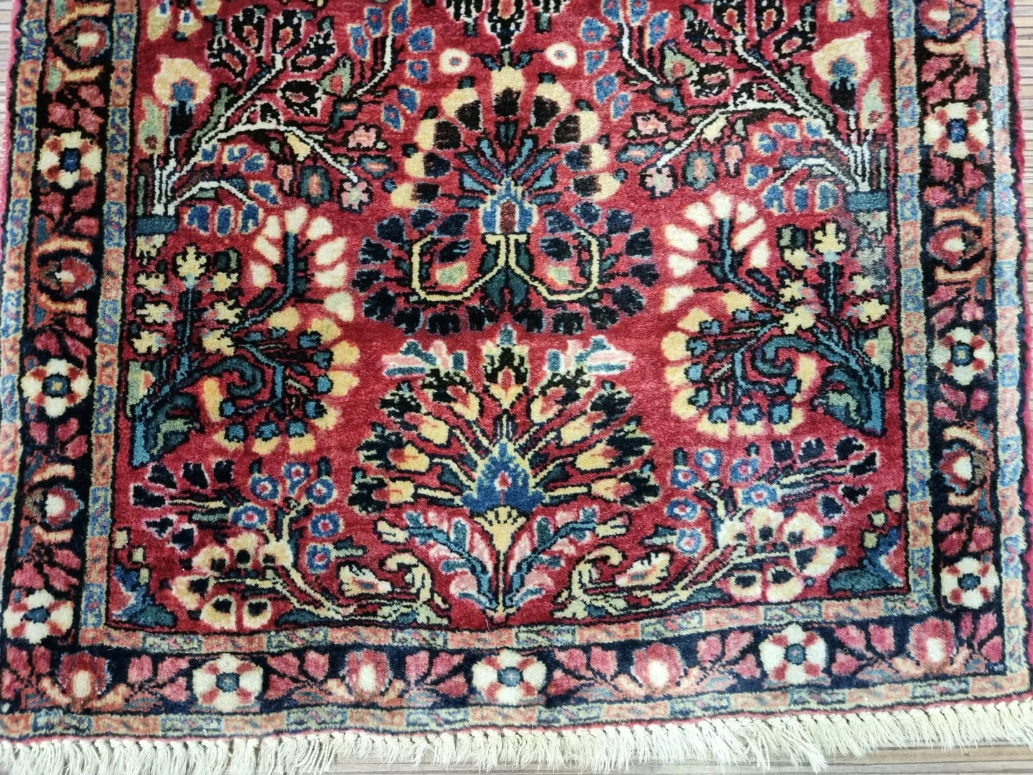 1910s Persian floral wool rug
