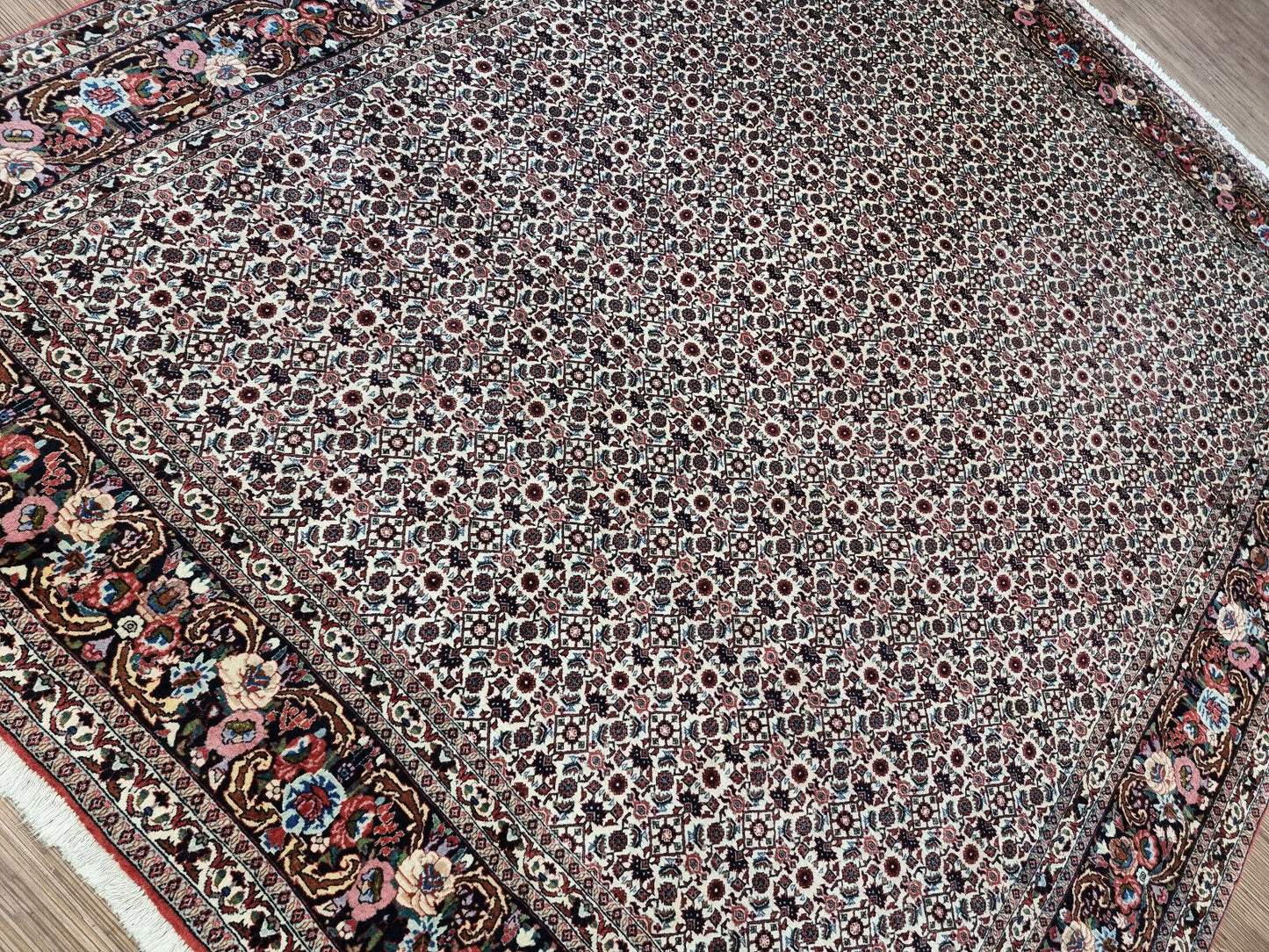 Intricate Persian Bidjar rug design
