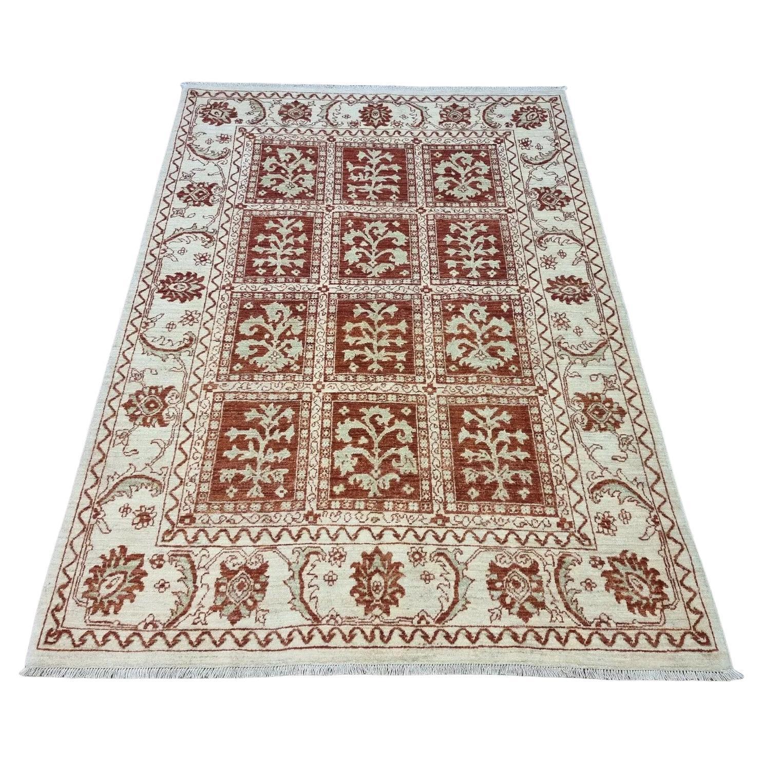 Handmade vintage Afghan Ziegler rug
