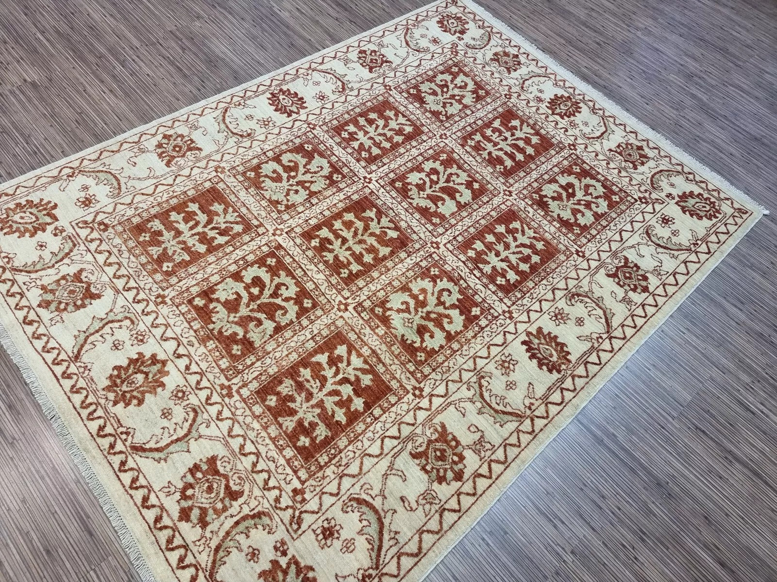 Handmade Afghan area rug – traditional design
