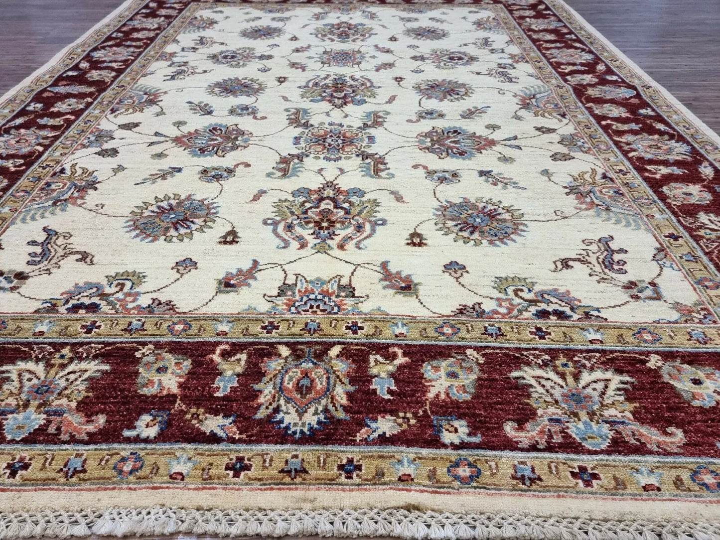 Hand-knotted Afghan Rug – Classic Oriental Pattern
