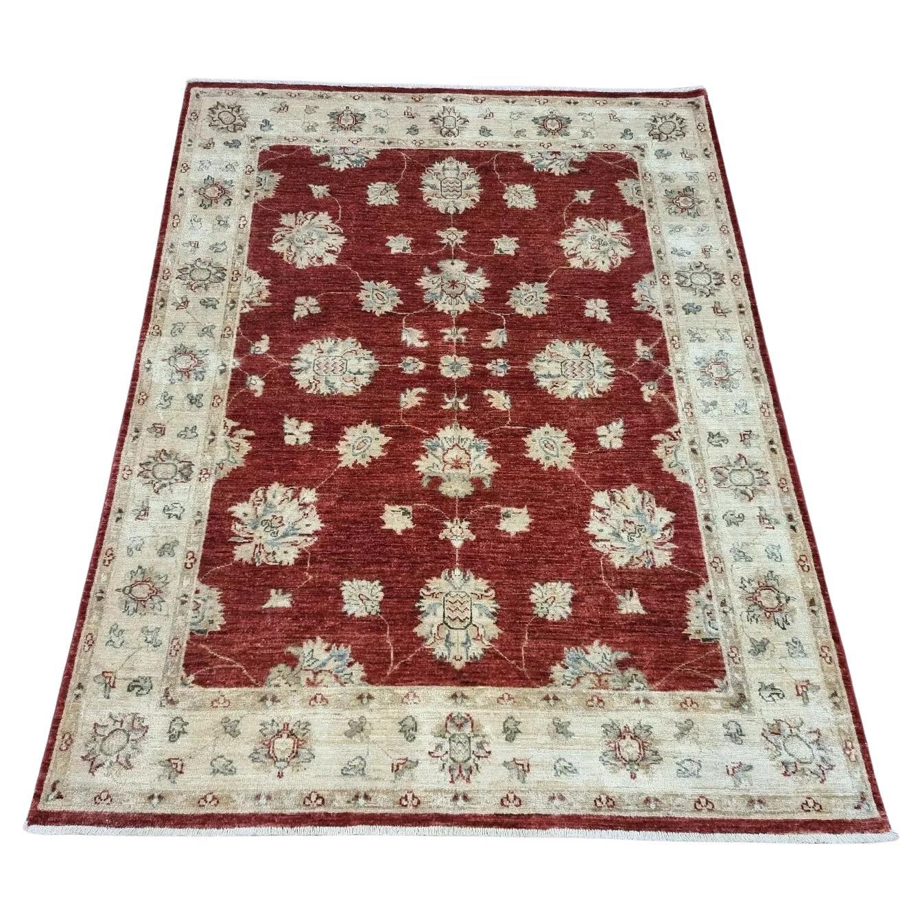 Handmade Vintage Afghan Ziegler Rug – 1980s
