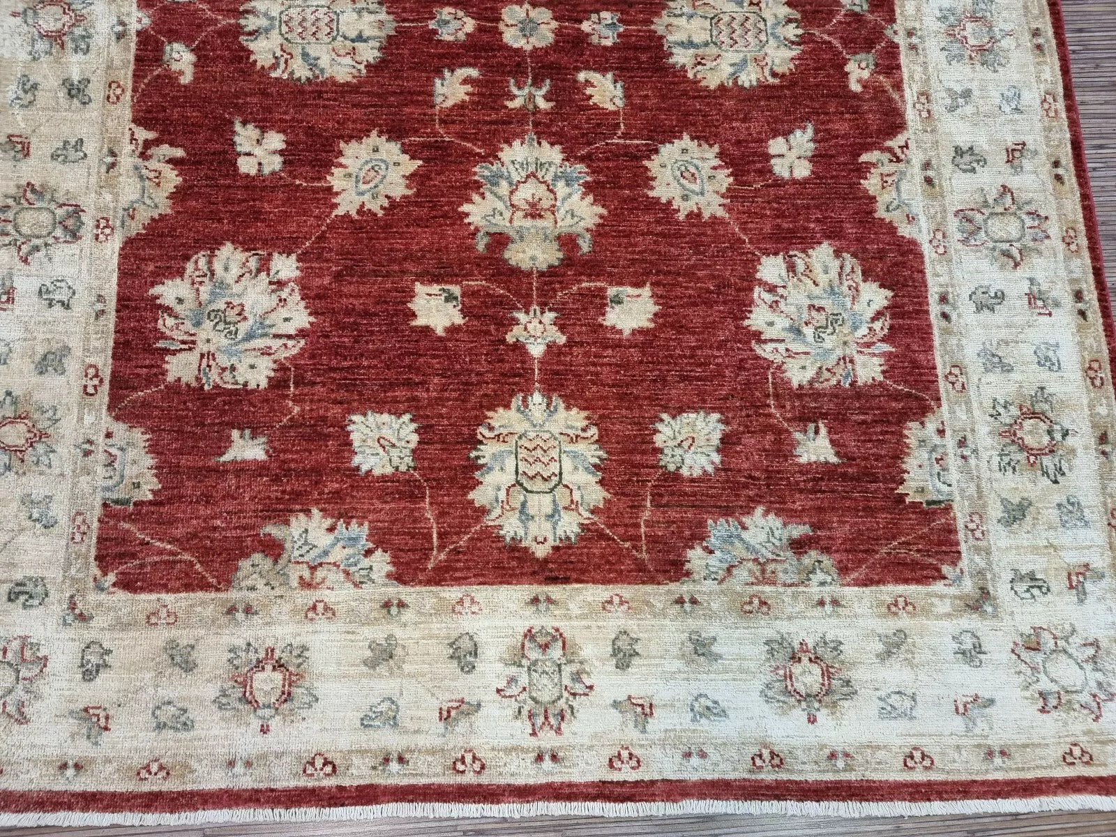 Afghan Ziegler Rug with Traditional Motifs
