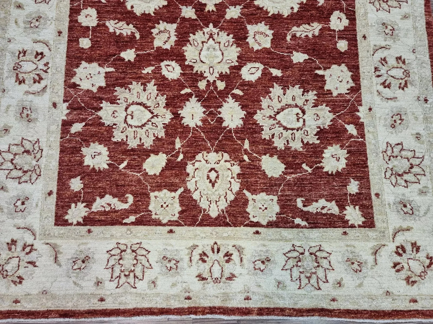 Afghan Ziegler Rug with Traditional Motifs
