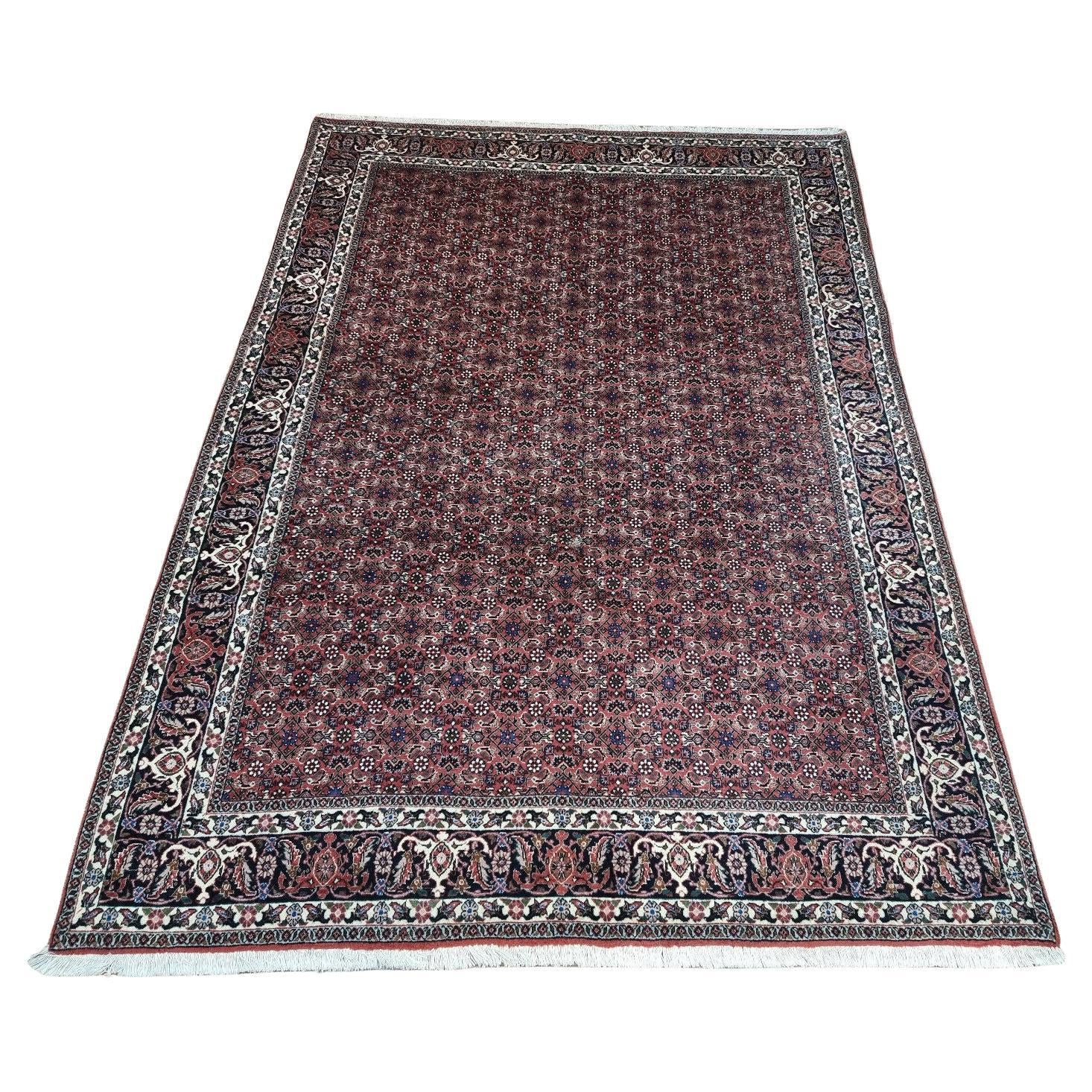 Handwoven Persian Bidjar Rug (1970s): Immerse yourself in timeless elegance with this exquisite vintage rug, showcasing the artistry and heritage of Persian craftsmanship.