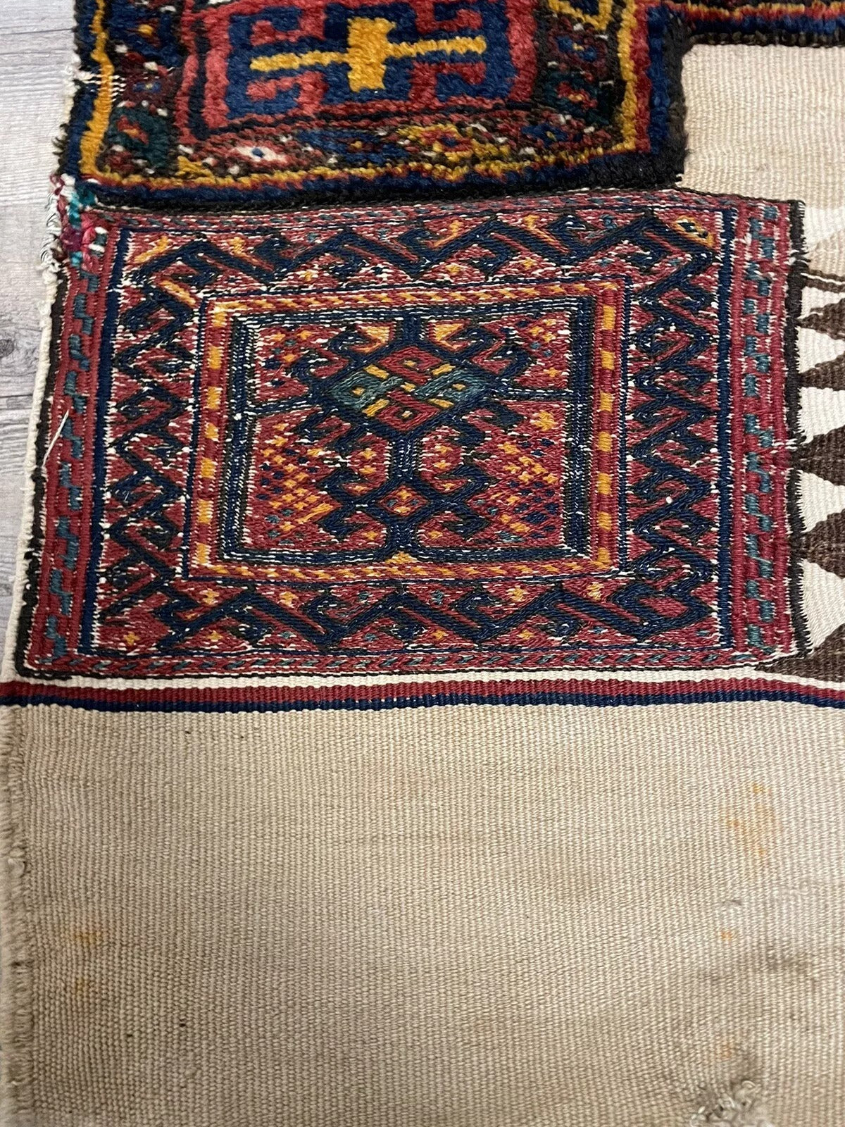 Hand-knotted Persian Luri Bagface with Intricate Motifs
