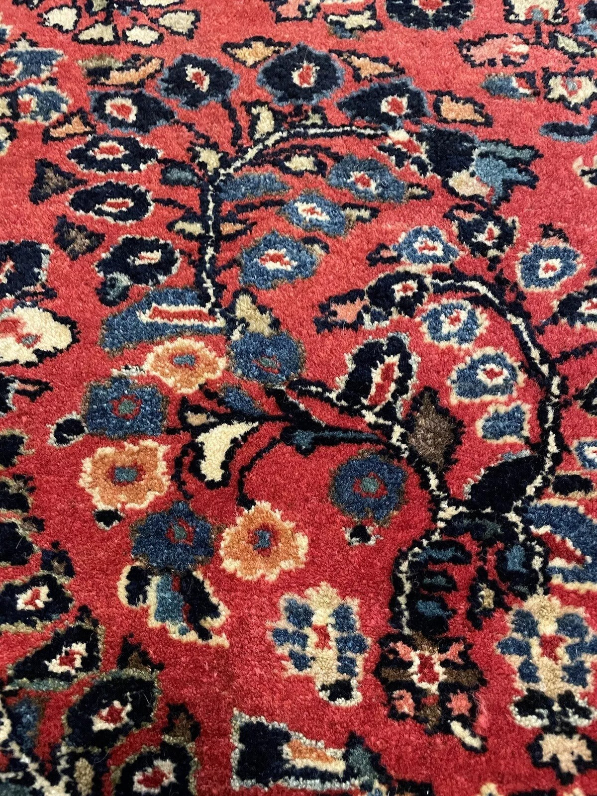 Antique Persian Rug with Historical Wear and Authenticity
