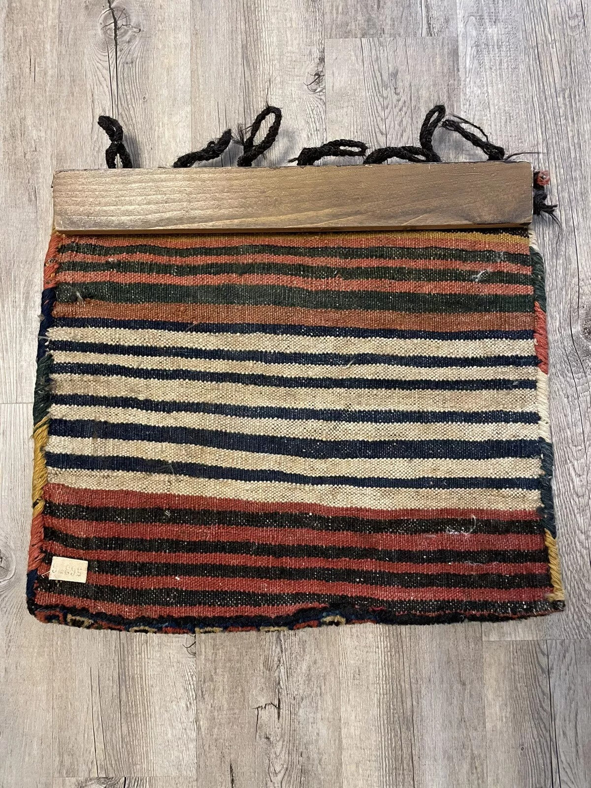 Red & Blue Persian Salt Bag – Handmade Luri Tribal Design
