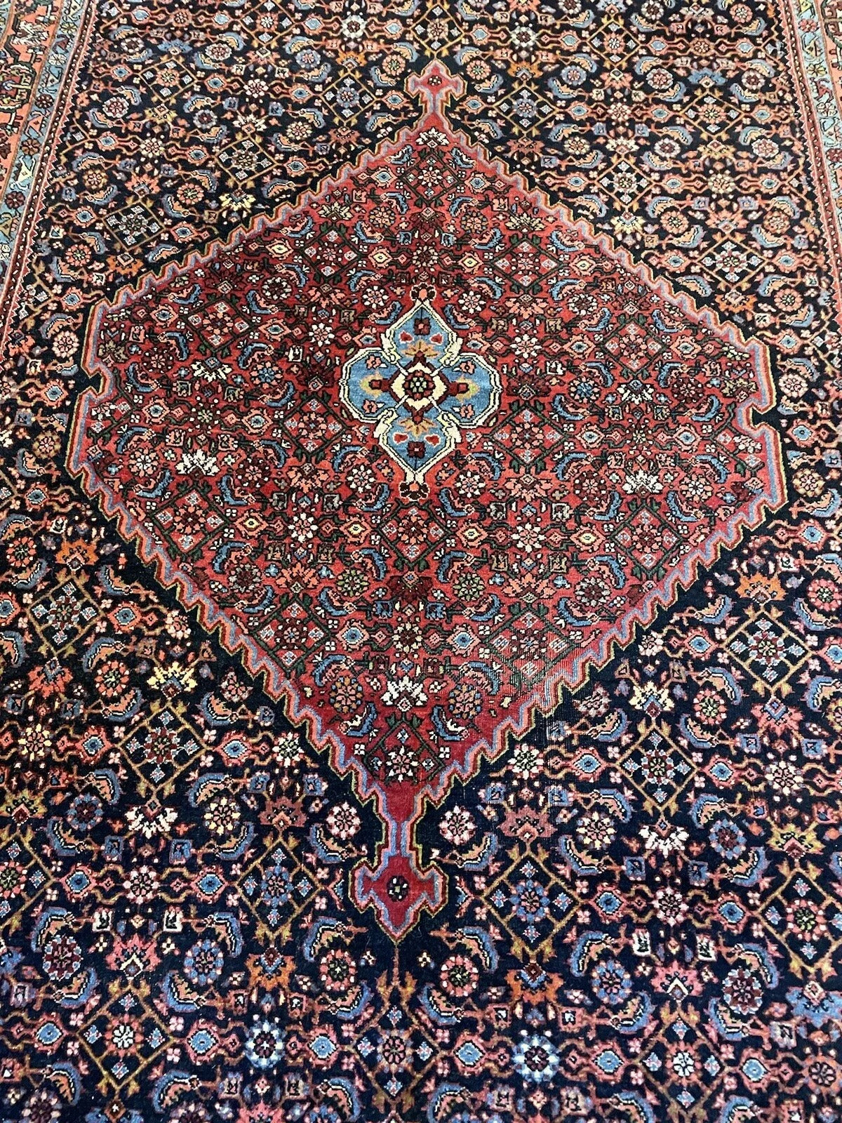 Persian-style Bidjar rug showcasing traditional weaving techniques
