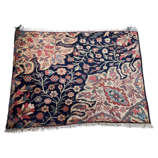 Handmade antique Farahan Vagireh wool rug from the 1880s, 1.8' x 2.4'
