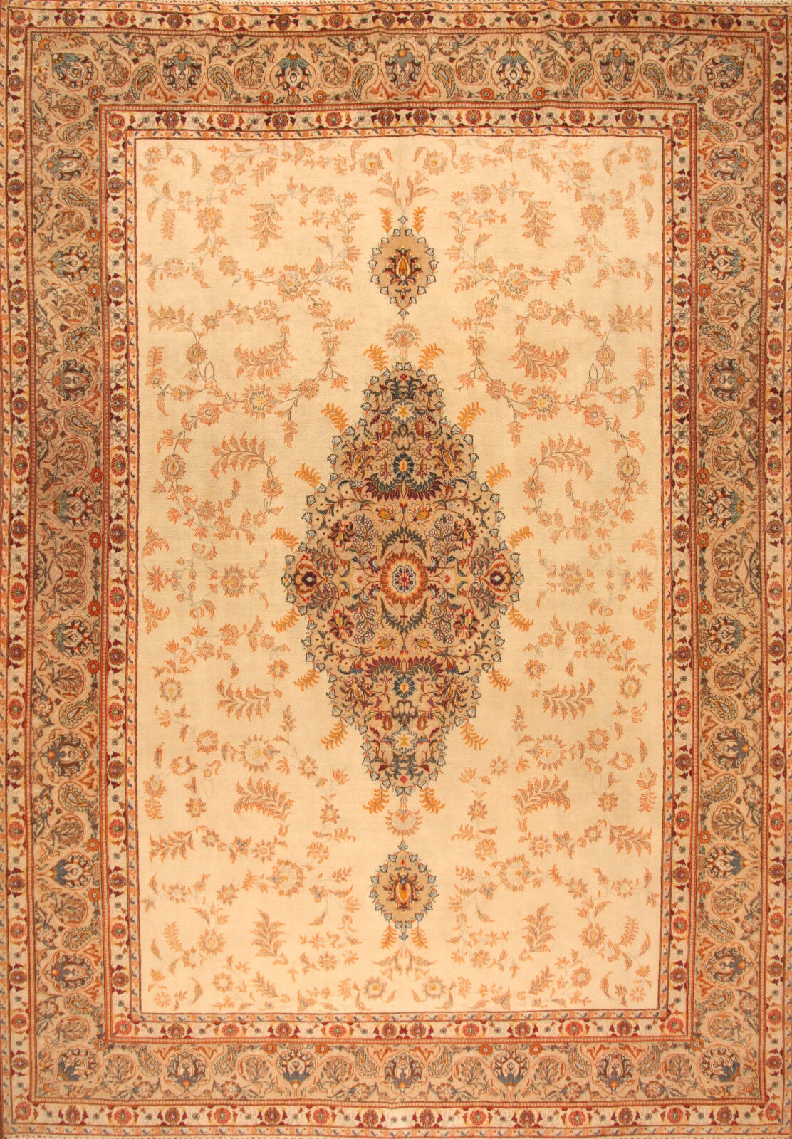 Handmade Contemporary Persian Style Tabriz Rug in a refined living room setting