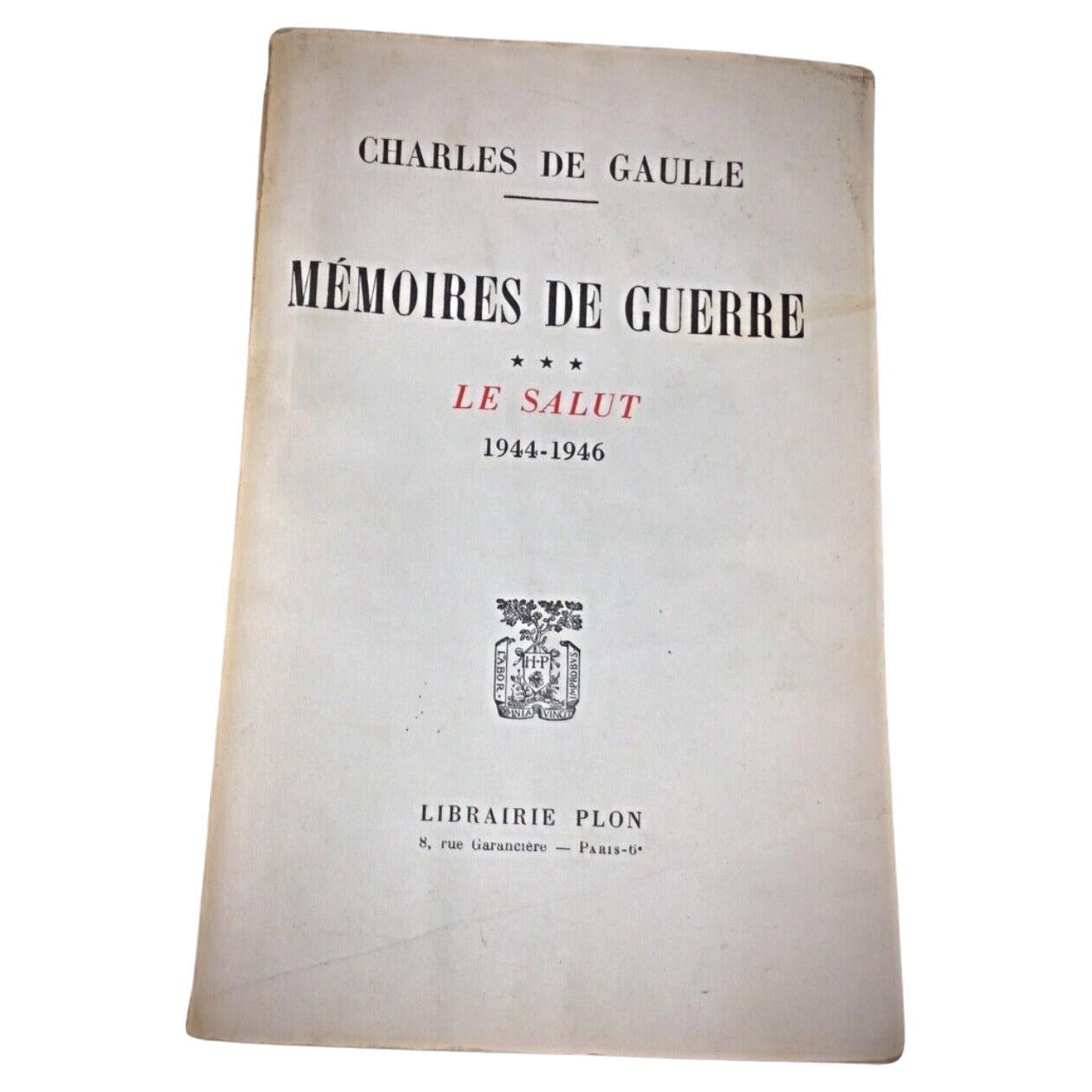 Vintage book Mémoire de Guerre: Le Salut 1944-1946 by Charles de Gaulle
