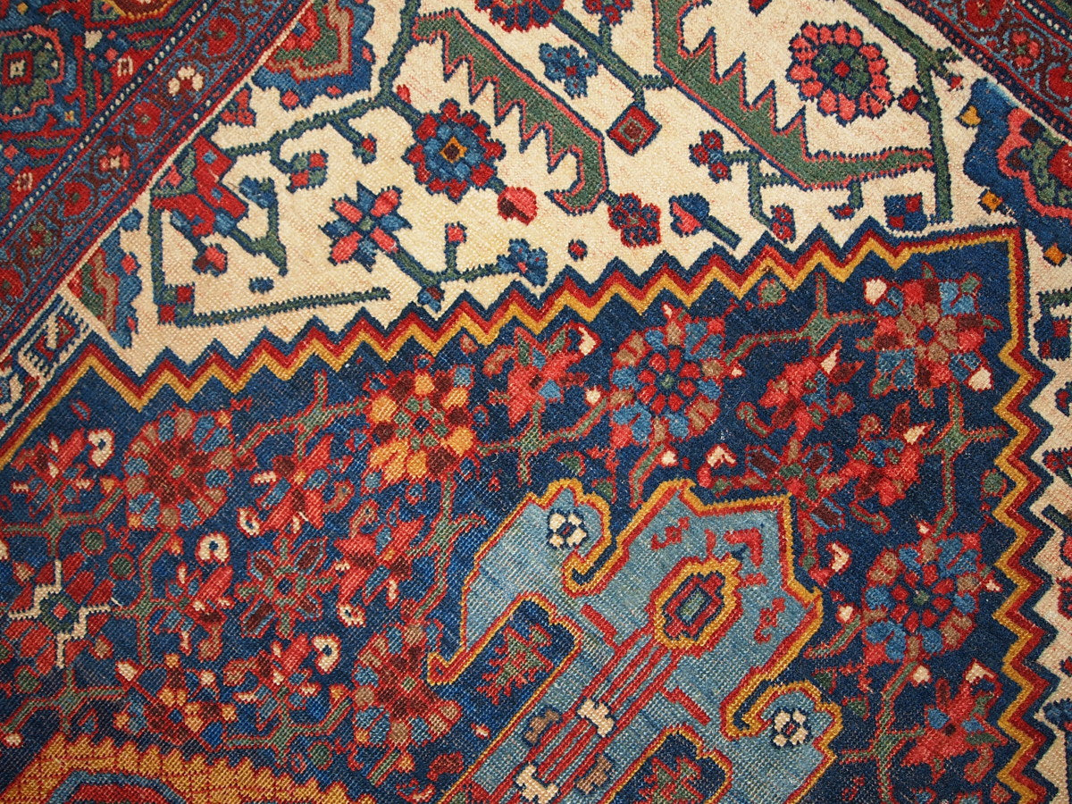 Handmade antique Persian Bidjar rug 4.9' x 7.4' (149cm x 225cm) 1880s - 1B194 - One Royal Art