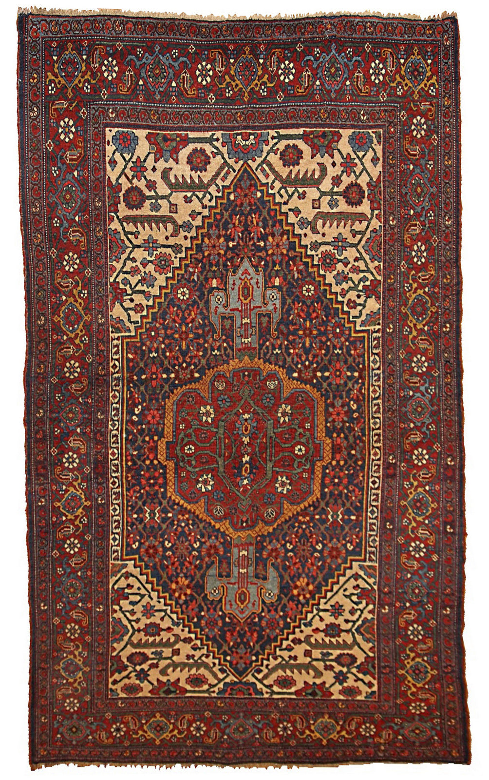 Handmade antique Persian Bidjar rug 4.9' x 7.4' (149cm x 225cm) 1880s - 1B194 - One Royal Art