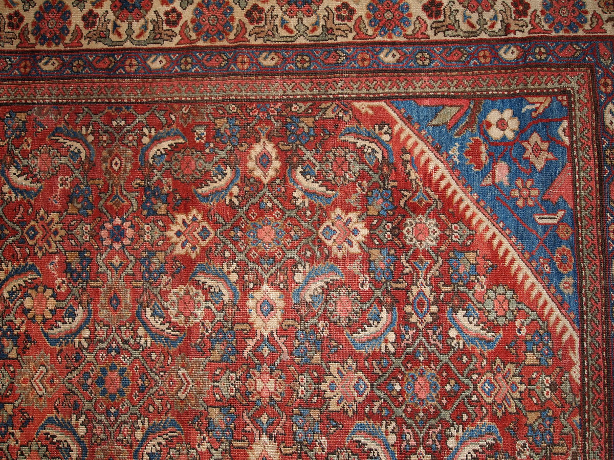 Hand made antique Persian Mahal rug 8.9' x 11.7' (274cm x 359cm) 1900s - 1B212 - One Royal Art