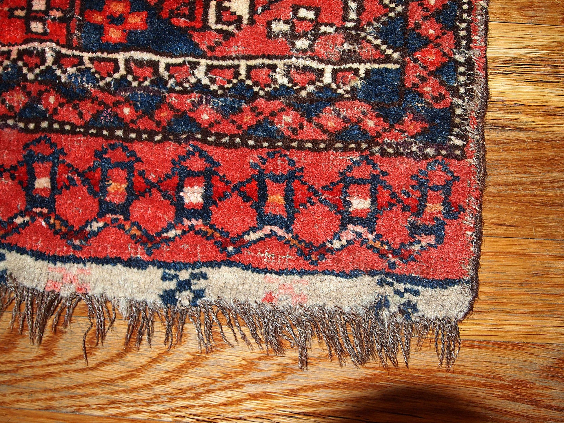 Handmade antique collectible Uzbek bag face 1.4' x 1.6' (42cm x 48cm) 1870s - 1B352 - One Royal Art