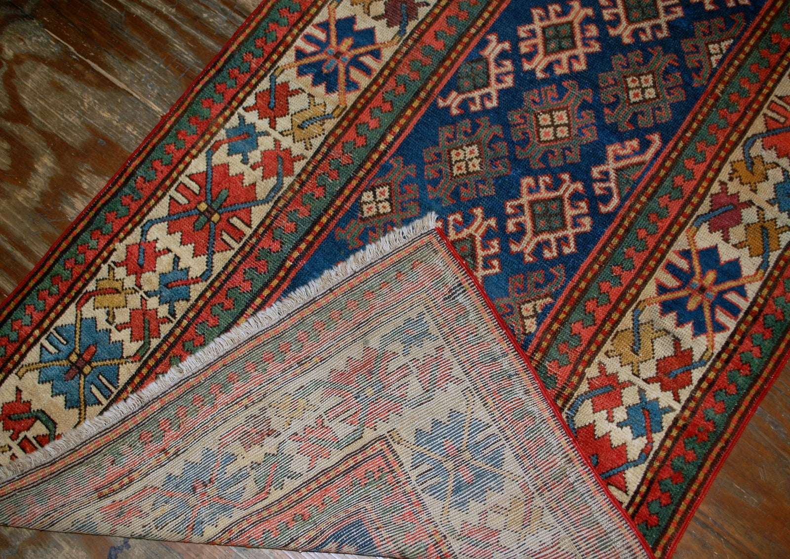 Handmade antique Caucasian Gendje rug 1880s