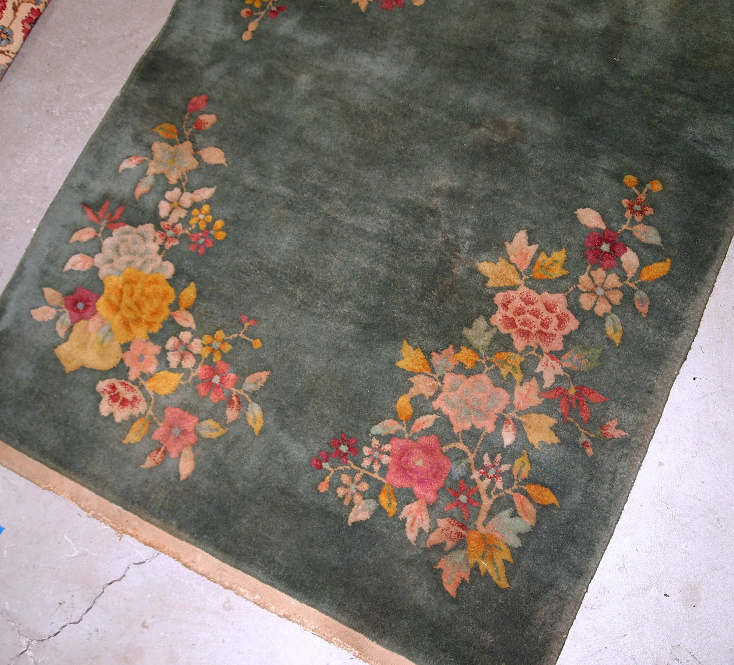 Handmade antique Art Deco Chinese rug