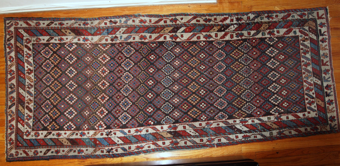 Handmade antique Northwest Persian rug 4.2' x 9.1' (128cm x 277cm) 1880s - 1B659 - One Royal Art