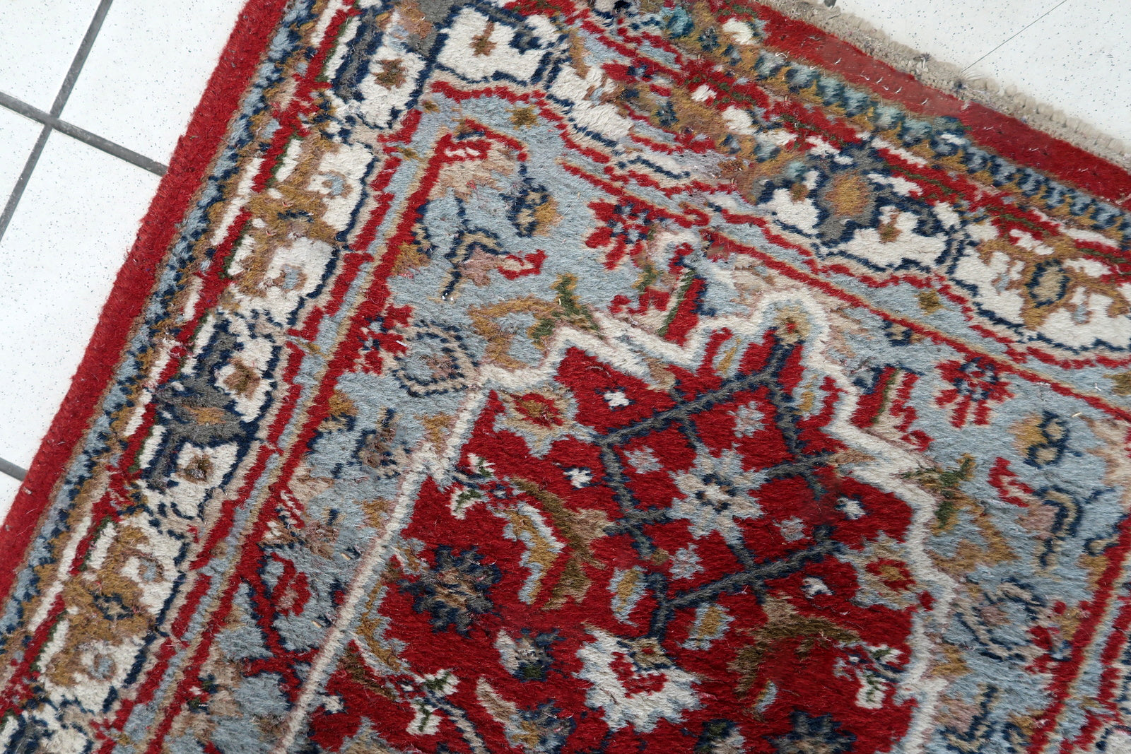 Handmade vintage Persian Hamadan rug 1970s