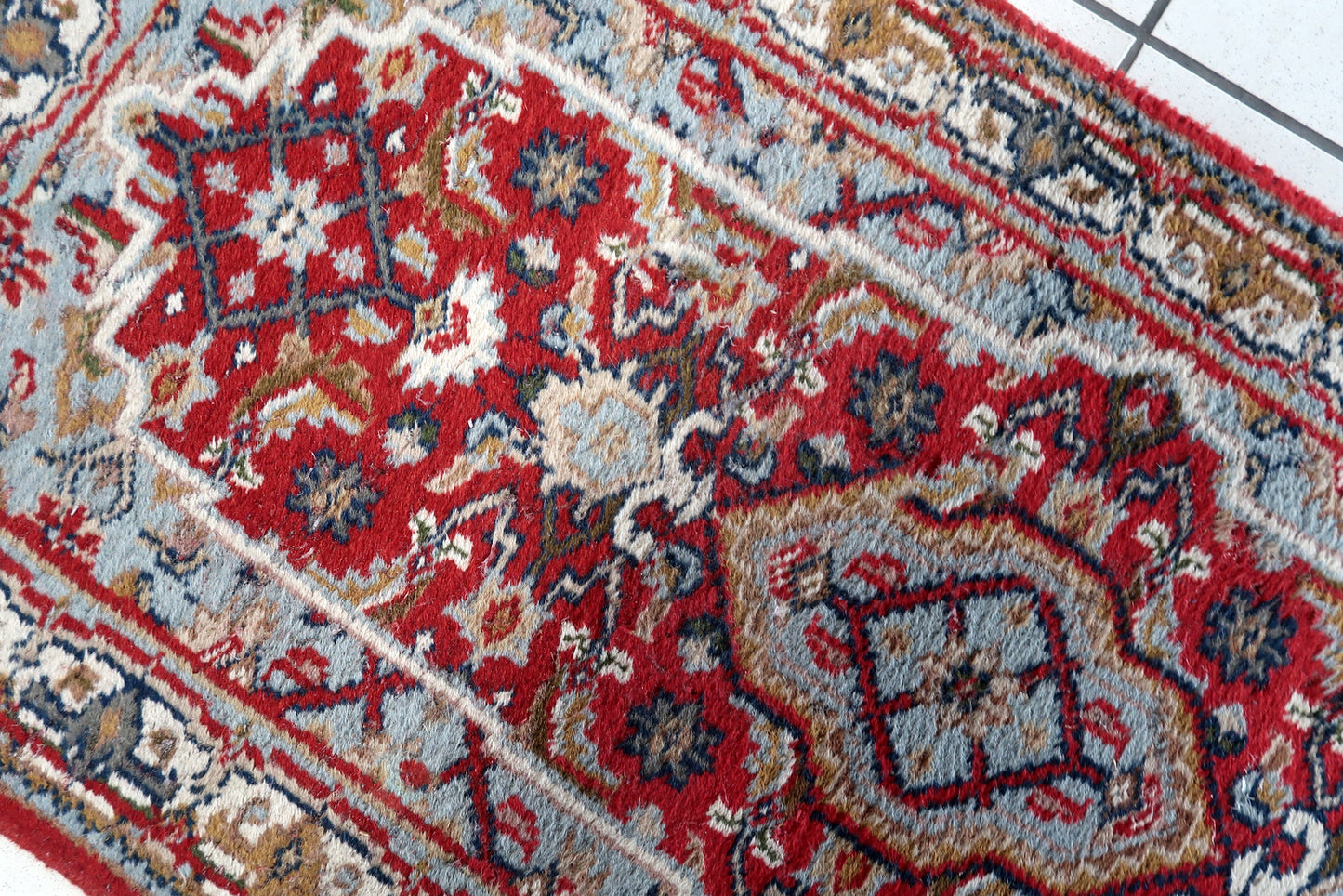 Handmade vintage Persian Hamadan rug 1970s