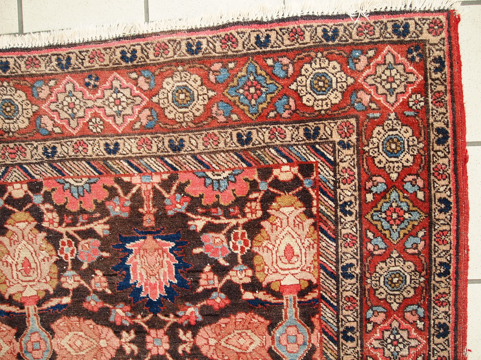 Handmade antique Persian Bidjar rug 4.4' x 6.6' (134cm x 202cm) 1930s - 1C289 - One Royal Art