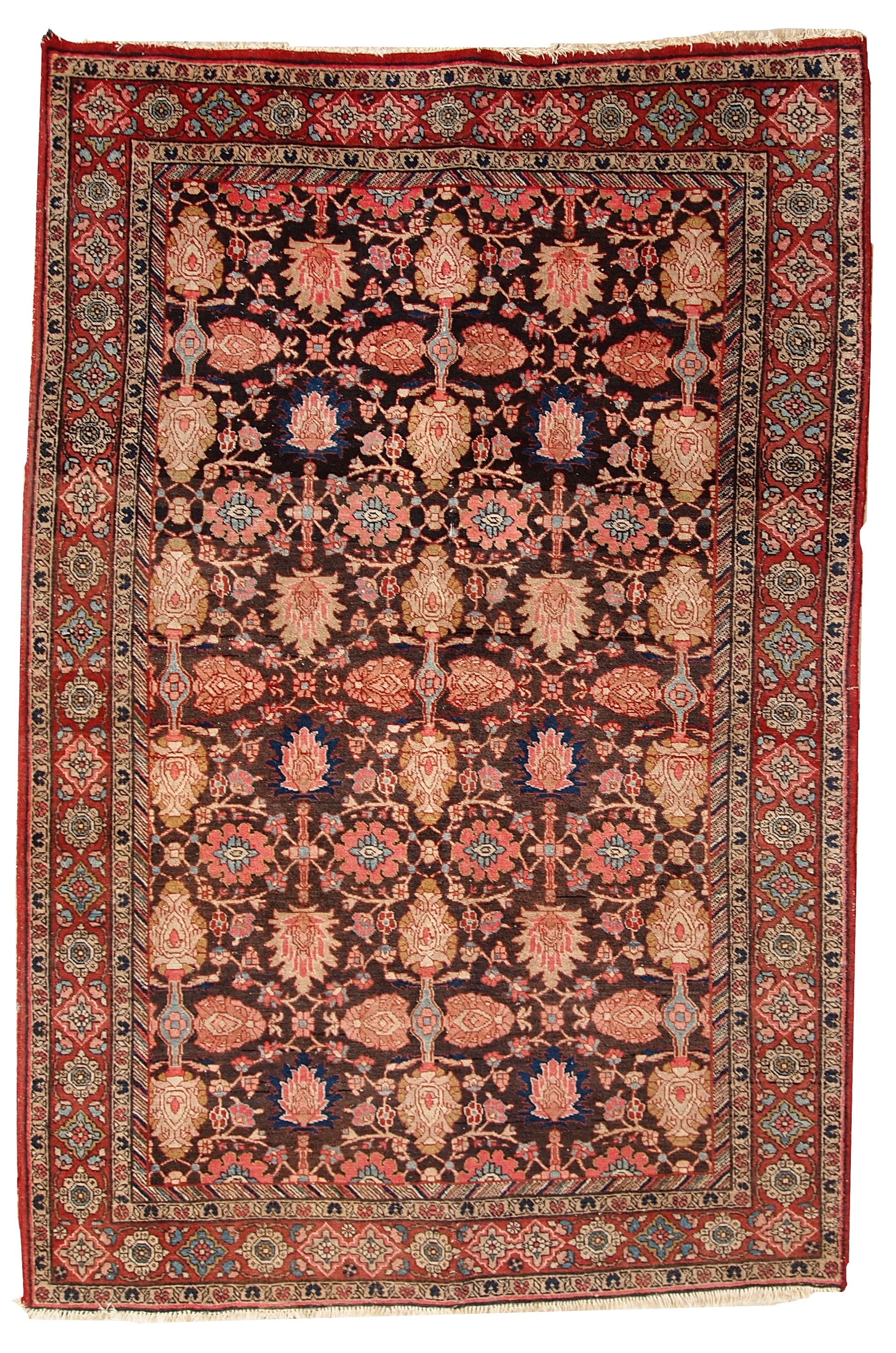 Handmade antique Persian Bidjar rug 4.4' x 6.6' (134cm x 202cm) 1930s - 1C289 - One Royal Art