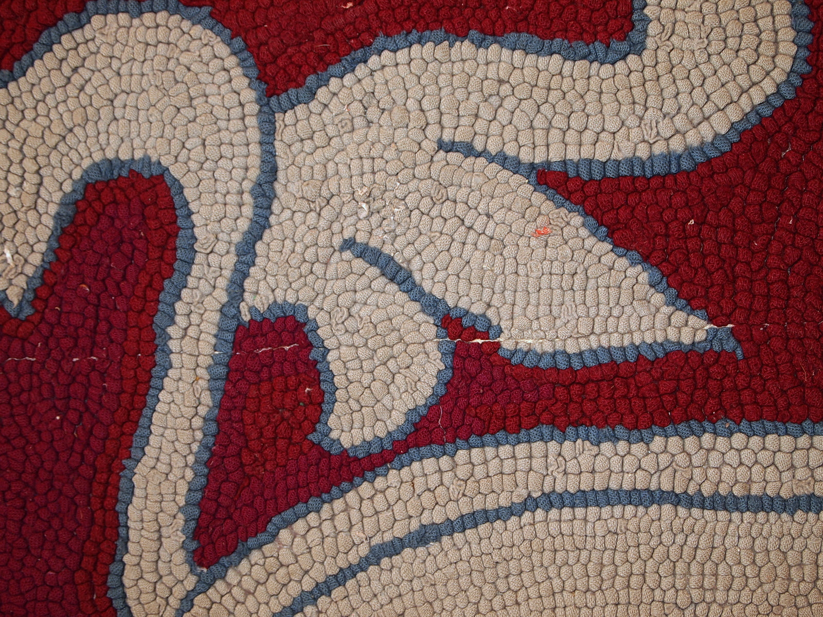 Handmade antique American Hooked rug 2,2' x 4,4' (67cm x 135cm) 1930s - 1C341 - One Royal Art
