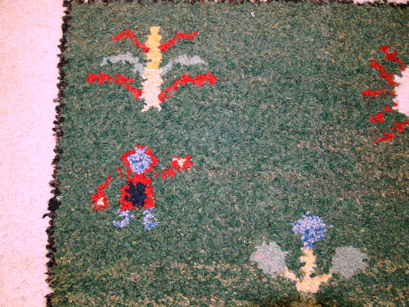 Handmade vintage Persian Gabbeh rug 4.6' x 7' (140cm x 215cm) 1960s - 1C344 - One Royal Art