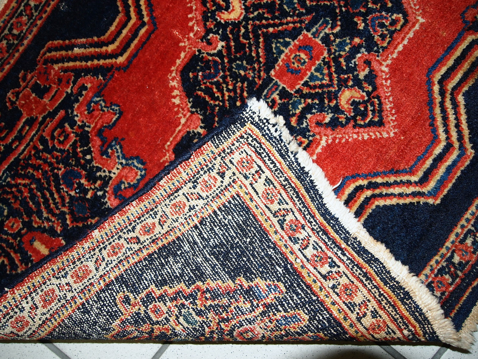 Handmade antique Persian pair of Senneh rugs, 1900s