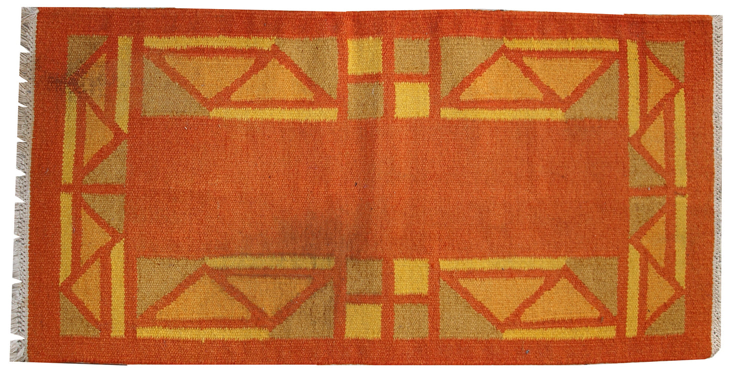 Handmade vintage Persian Gabbeh kilim rug, 1970s