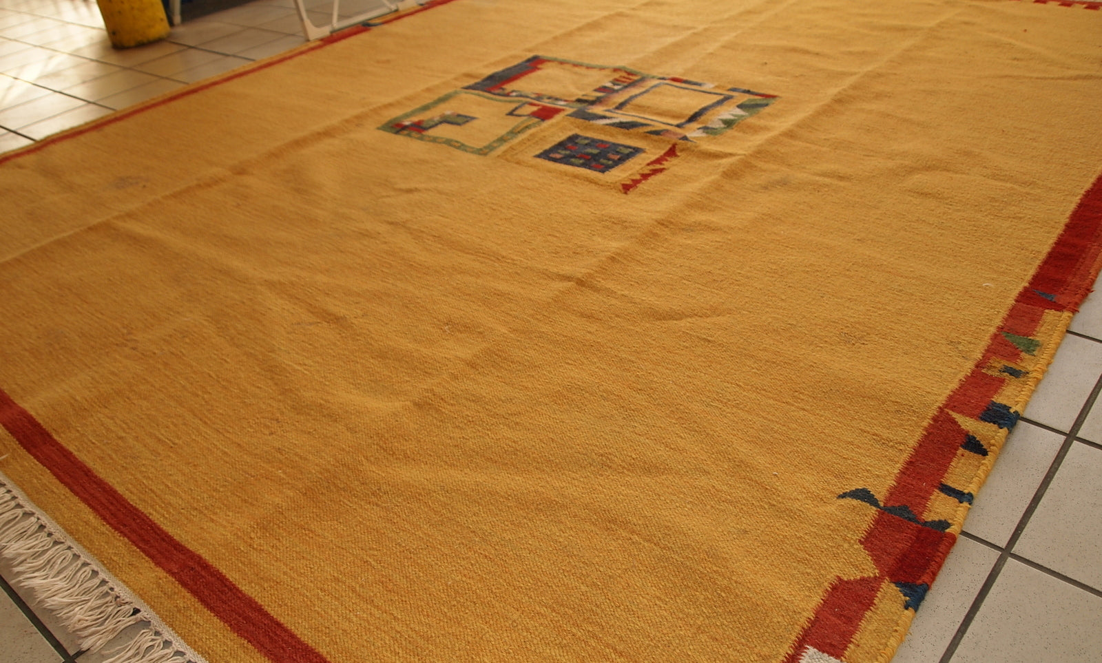 Handmade vintage Persian Gabbeh kilim, 1970s