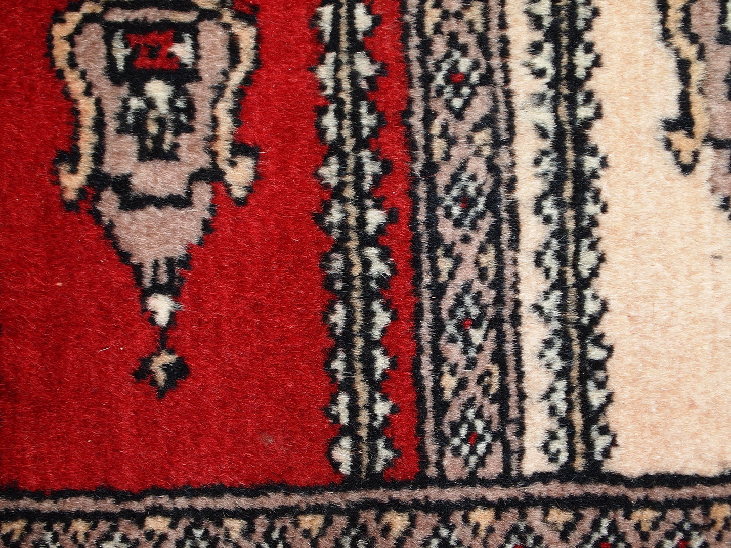 Handmade vintage Uzbek Bukhara prayer rug, 1970s