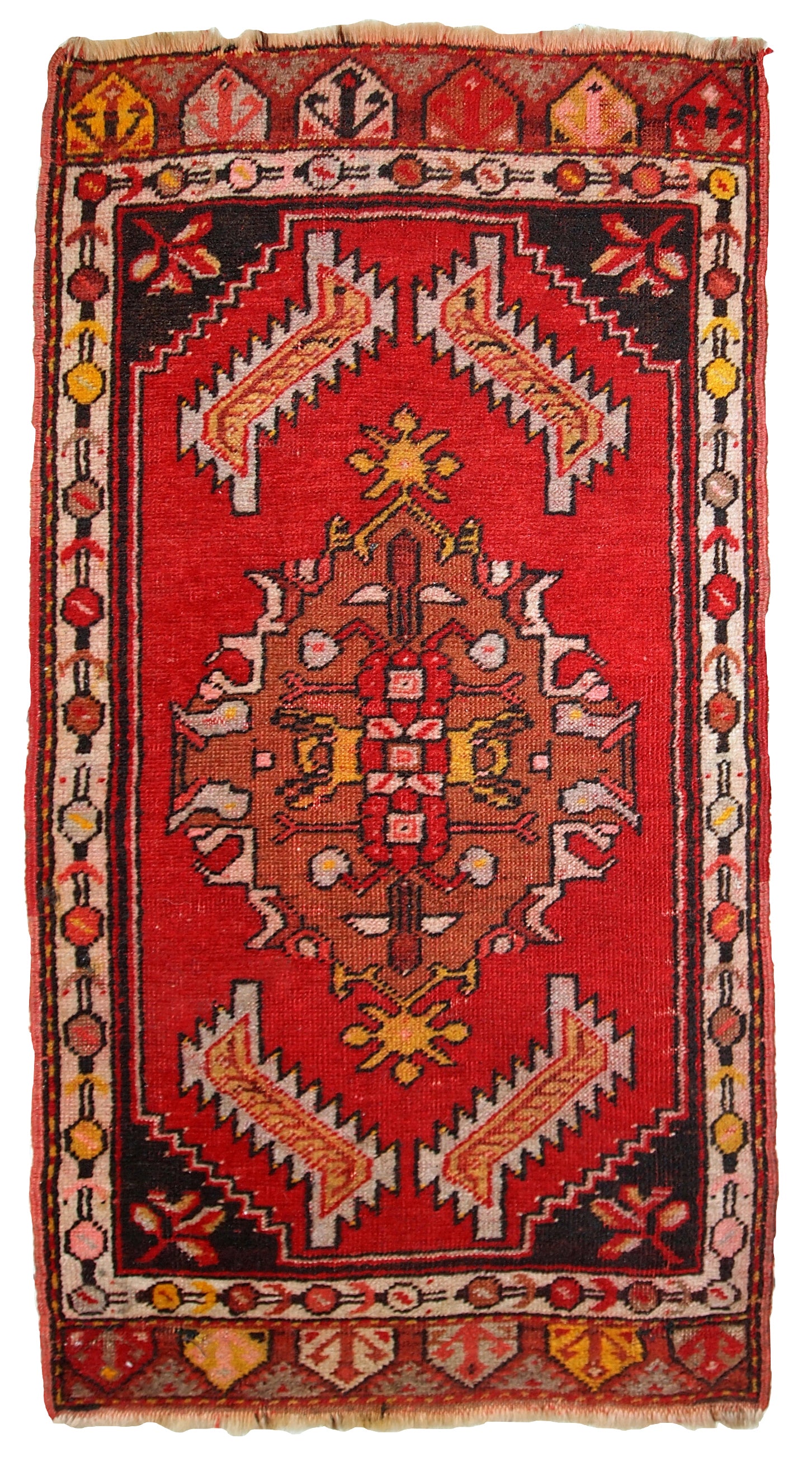 Handmade vintage Turkish Yastik rug, 1960s