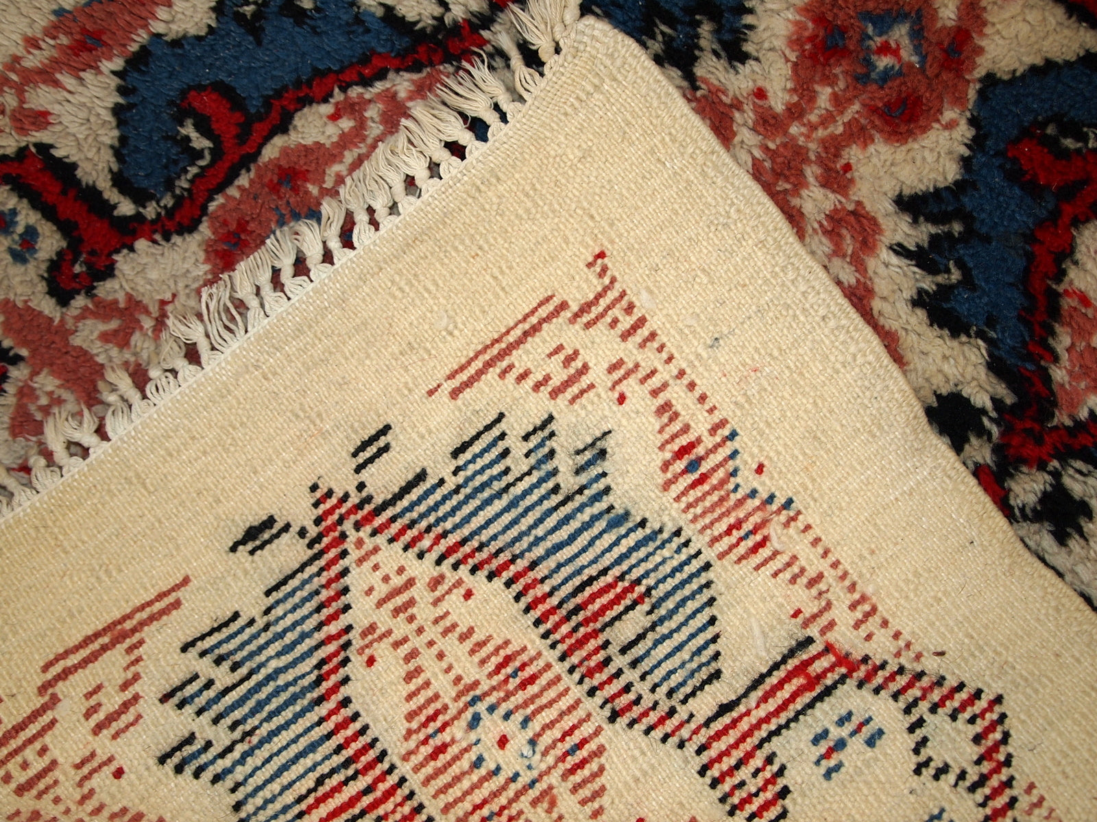 Handmade vintage Moroccan Berber rug, 1970s