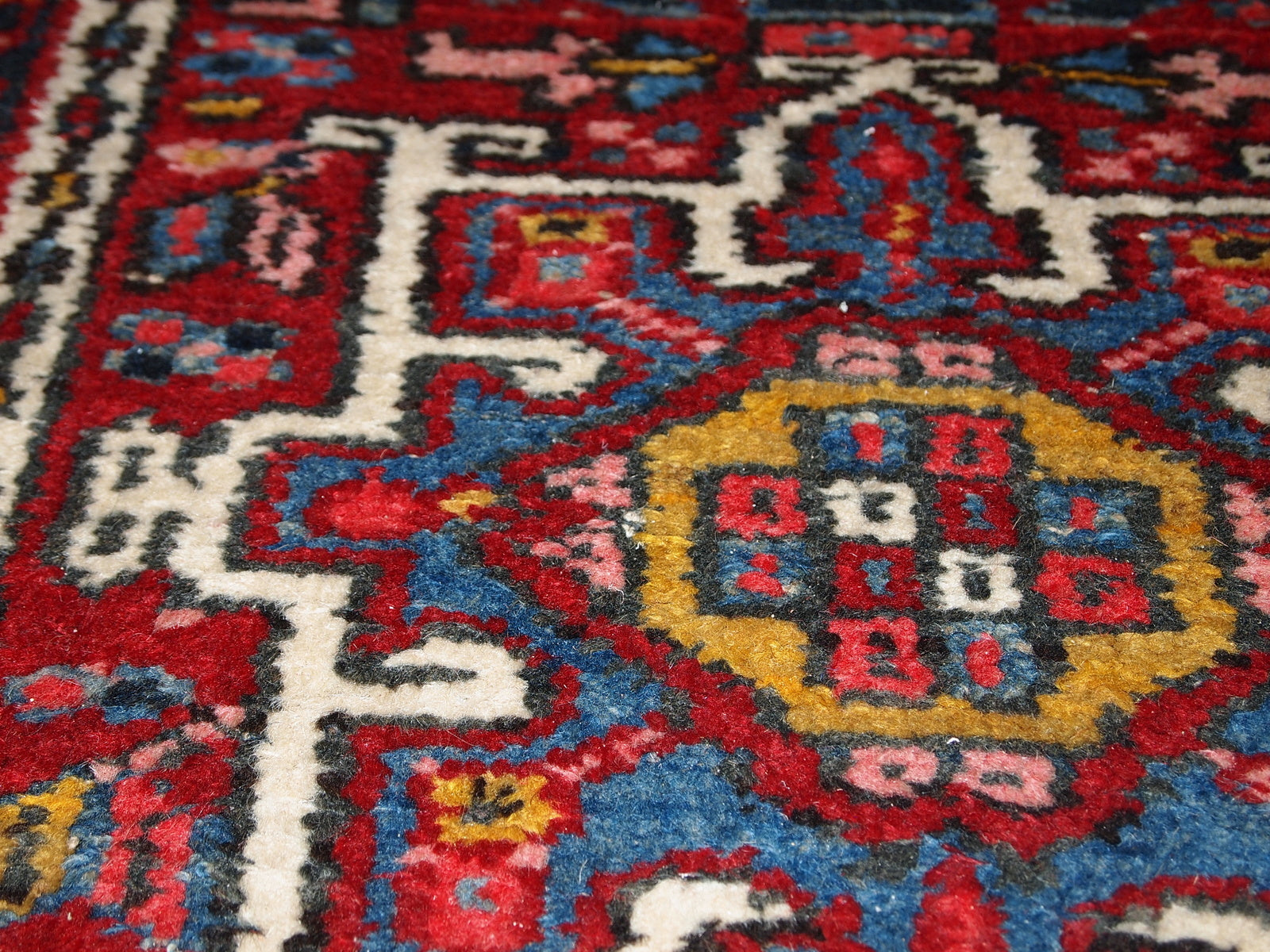 Handmade antique Persian Karajeh rug 1920s