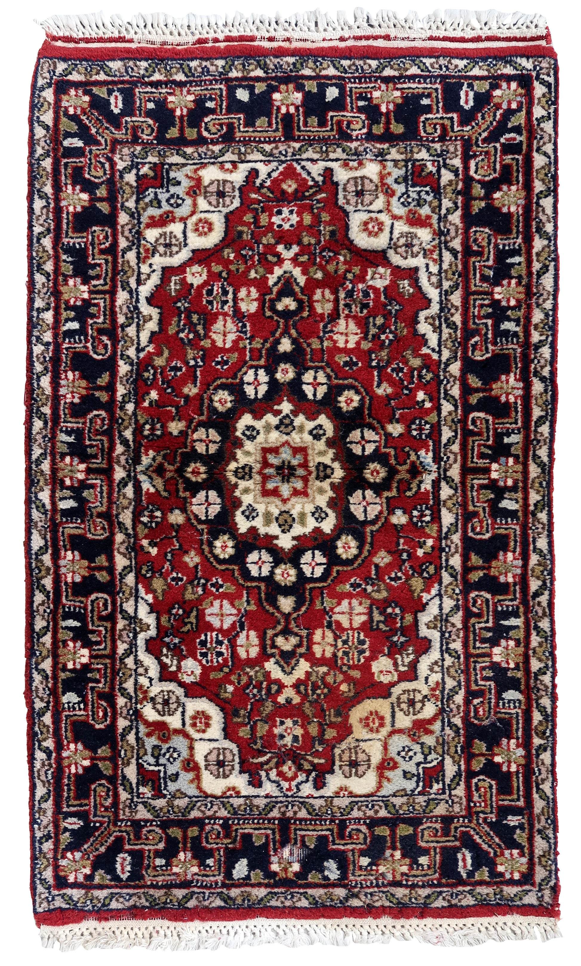 Handmade vintage Persian Hamadan rug 1970s